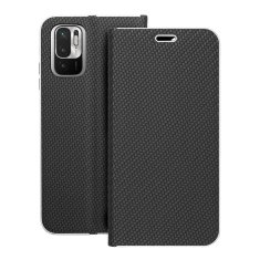 FORCELL Puzdro / obal pre Xiaomi Redmi Note 10 / 10S čierny - kniha Forcell LUNA Carbon