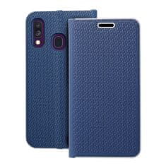 FORCELL Puzdro / obal pre Samsung Galaxy A40 modrý - kniha Luna Carbon