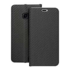 FORCELL Puzdro / obal pre Samsung Galaxy Xcover 4 čierny - kniha Luna Carbon