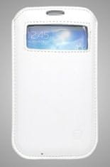 mobilNET Puzdro / obal pre Samsung Galaxy S5 biely - zasúvacie s okienkom