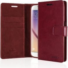 mobilNET Puzdro / obal pre Samsung S6 burgundy - kniha BLUE MOON