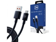 3MK 3mk Hyper Cable Black Kábel USB-A na USB-C 60W 3A 1,2m 