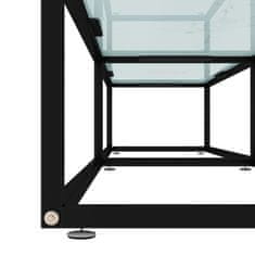 Vidaxl TV stolík biely mramorový 180x40x40,5 cm tvrdené sklo