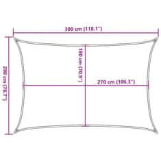 Vidaxl Tieniaca plachta 160 g/m² modrá 2x3 m HDPE