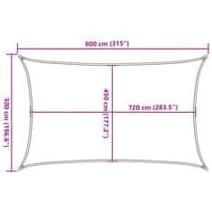 Vidaxl Tieniaca plachta 160 g/m² čierna 5x8 m HDPE