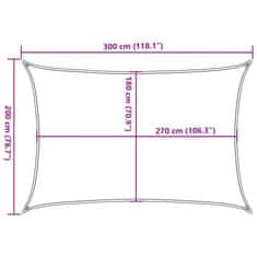 Vidaxl Tieniaca plachta 160 g/m² bledozelená 2x3 m HDPE