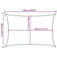 Vidaxl Tieniaca plachta 160 g/m² obdĺžnik žltá 4x5 m HDPE