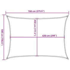 Vidaxl Tieniaca plachta 160 g/m² bledozelená 5x7 m HDPE