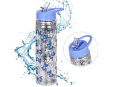 Disney Plastová fľaša/bidon Disney Lilo a Stitch so slamkou, priehľadná 550ml 