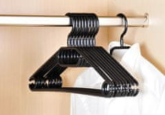 Kesper Plastové šatníkové vešiaky 10ks čierne 40 cm