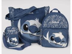 Disney Disney Stitch Džínsová dámska kabelka na rameno, shopperka 36x36x15 cm 