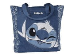 Disney Disney Stitch Džínsová dámska kabelka na rameno, shopperka 36x36x15 cm 