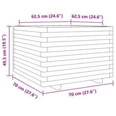 Vidaxl Záhradný kvetináč 70x70x49,5 cm impregnovaná borovica