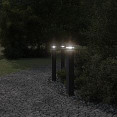 Petromila vidaXL Vonkajšie stojace lampy 3 ks čierna 80 cm hliník