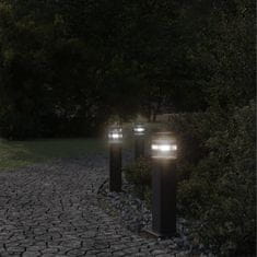 Petromila vidaXL Vonkajšie stojace lampy 3 ks čierna 50 cm hliník