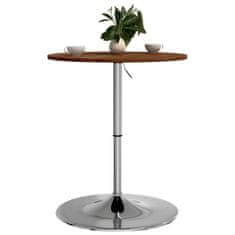 Petromila vidaXL Barový stôl tmavohnedý Ø60x89,5 cm dubový masív