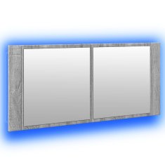 Petromila vidaXL LED kúpeľňová zrkadlová skrinka sivá sonoma 100x12x45 cm