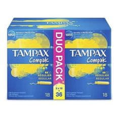 Tampax Tampax Compak Regular 2x18 Units 