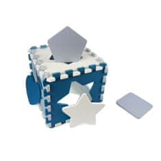MILLY MALLY Penové puzzle podložka ohrádka Jolly 3x3 Shapes Blue