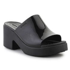 Crocs Šľapky čierna 38 EU Brooklyn Slide High Shine Heel Black