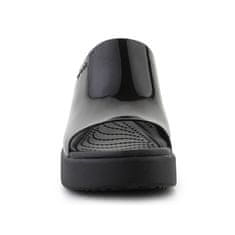 Crocs Šľapky čierna 38 EU Brooklyn Slide High Shine Heel Black