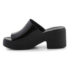 Crocs Šľapky čierna 38 EU Brooklyn Slide High Shine Heel Black