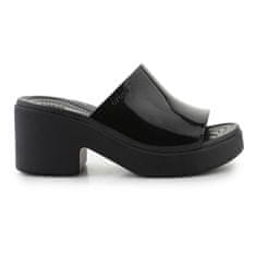 Crocs Šľapky čierna 38 EU Brooklyn Slide High Shine Heel Black