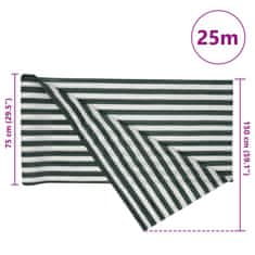 Vidaxl Tieniaca sieť zeleno-biela 1,5x25 m HDPE 150 g/m²