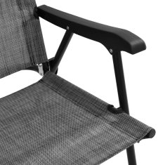 Petromila vidaXL Skladacie záhradné stoličky 8 ks melanž sivé oceľ a textilén