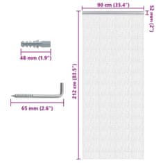 Petromila vidaXL Záves na dvere 90x212 cm hliník