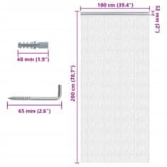 Petromila vidaXL Záves na dvere 100x200 cm hliník