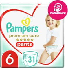 Pampers Premium Care Pants Nohavičky plienkové jednorazové 6 (16 kg+) 31 ks