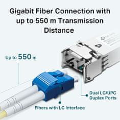 TP-LINK TL-SM311LM Gigabit SFP Module, Multi-mode, MiniGBIC, LC Interface, Up to 550/275m Distance