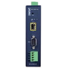 Planet Planét priemyselný konvertor RS-232/422/485 na IP, 1x COM, 1x 100Base-FX/SFP, 9-48VDC, -40~+75°C, IP30, SNMP+Telnet