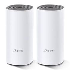 TP-LINK Deco E4 (2-Pack) AC1200 Whole-Home Mesh Wi-Fi System, Qualcomm CPU, 867Mbps at 5GHz+300Mbps at 2.4GHz, 2 10/100Mb