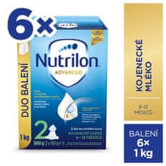 Nutrilon Mlieko pokračovacie dojčenské 2 Advanced od uk. 6. mesiace 6x 1000 g