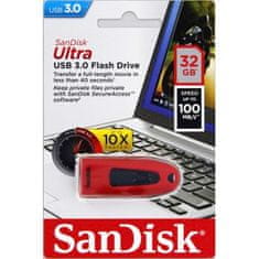 SanDisk Ultra/32GB/USB 3.0/USB-A/Červená