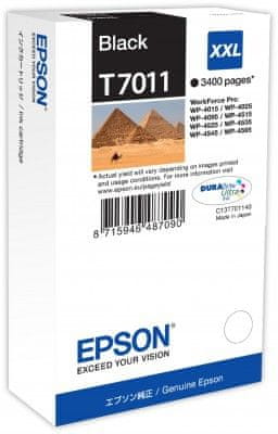 Epson WP4000/4500 Series Ink Cartridge XXL Black 3.4k C13T70114010