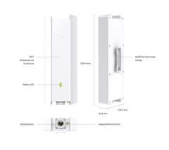 TP-LINK WiFi router EAP623-Outdoor HD vonkajšie AP, 1x GLAN, 2,4/5 GHz, AX1800, Omáda SDN