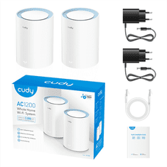 Cudy AC1200 Wi-Fi Mesh systém, set 2 ks (M1200 (2-Pack))