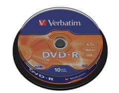 VERBATIM Médium DVD-R 4,7 GB 16x 10-cake