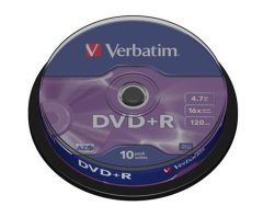 VERBATIM Médium DVD+R 4,7 GB 16x 10-cake