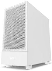 NZXT skriňa H5 Flow edition / 2x120 mm fan / USB 3.0 / USB-C 3.1 / priehľadná bočnica / mesh panel / biela