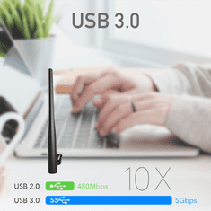 Cudy AC1300 Wi-Fi USB 3.0 sieťová karta, ext. anténa (WU1400)