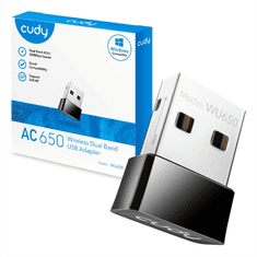 Cudy AC650 Wi-Fi USB sieťová karta, mini (WU650)