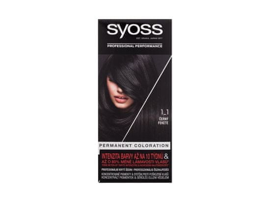 Syoss Syoss - Permanent Coloration 1-1 Black - For Women, 50 ml