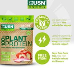 USN 100% Plant Protein 900 g jahoda