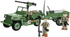 Cobi 2297 II WW Willys MB s prívesom D-DAY, 1:35, 200 k, 2 f