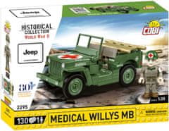 Cobi 2295 II WW Sanitka Willys MB D-DAY, 1:35, 130 k, 1 f