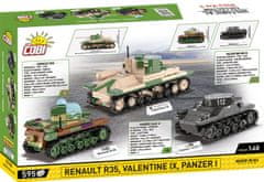 Cobi 2740 3 tanky: Panzer I, Valentine IX, Renault R, 1:35, Tank Museum, Les Blindes in Saumur, DPM, 620 k